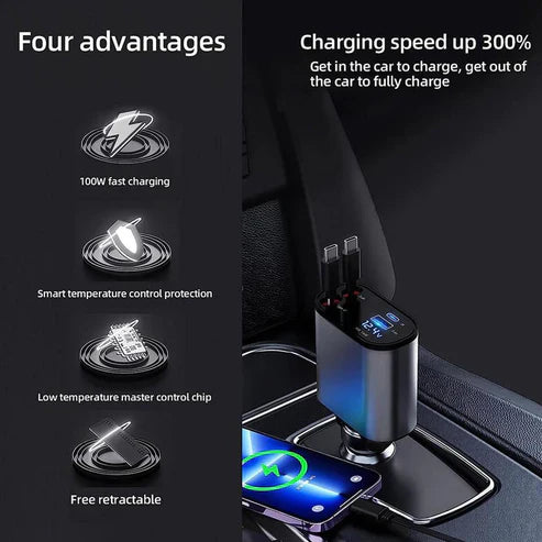 4 in 1 Retractable Charger - Premium Quality